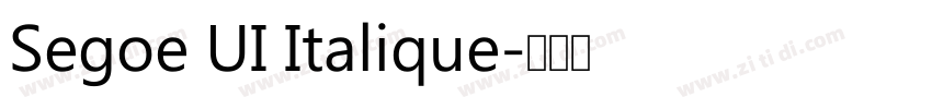 Segoe UI Italique字体转换